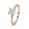 thumbnail image 2 of 1.50 CT Round Brilliant Cut Diamond Hidden Halo Engagement Ring 4 Prong Set Delicate Ring For Women 18k Rose Gold Unique Proposal Ring, 2 of 5