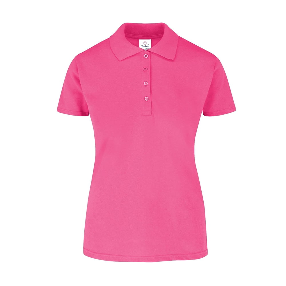 Playera Tipo Polo Dama NAO Piqué 100% Algodón Naranja Talla