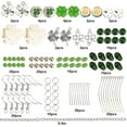thumbnail image 2 of Kit para hacer aretes de San Patricio con 10 pares de cuentas y temática verde, con dijes de trébol de cuatro hojas, 2 of 7