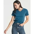 thumbnail image 2 of Real Essentials 4 Pack: Women's Classic-Fit Cotton Short-Sleeve V-Neck T-Shirt (Available in Plus Size), 2 of 6