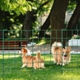 thumbnail image 4 of 23.2" (H) x 35FT (L) Metal Decorative Garden Fence Outdoor Patio Barrier Raised Green, 4 of 6