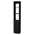 thumbnail image 3 of Cabinet, Freestanding Storage Cabinet with 3 Shelves and 1 Door for Bathroom, Kitchen, Living Room, Black, 3 of 5