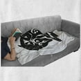 thumbnail image 6 of Zodiac Aries Soft Flannel Fleece Throw Blanket, Abstract Monochrome Goat Swirled Horns and Floral Curly Details, Cozy Plush for Indoor and Outdoor Use, 70" x 90", Black and White, by Ambesonne, 6 of 6