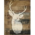 thumbnail image 2 of Villa, Mlli 25x32 Gold Ornate Wood Framed with Double Matting Museum Art Print Titled - Look At Me Deer, 2 of 4