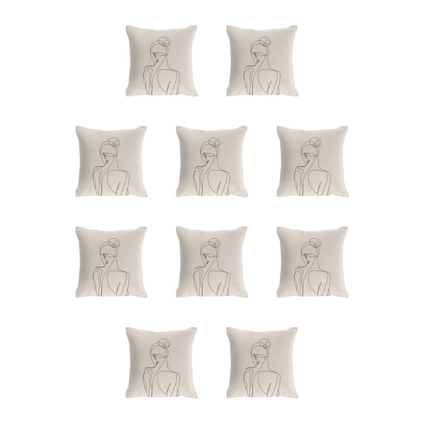 Fundas de cojines Ounissouiy suaves y duraderas 10Conjunto W0134-1