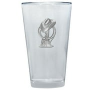 Cowboy Hat with Rope Pint Glass by Heritage Metalworks