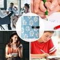 thumbnail image 5 of Premium Faux Leather Notebook - Refillable, Multi-Functional Organizer, 23.3x17cm, All-Season Use，Blue Gingham Flowers, 5 of 6