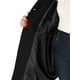 thumbnail image 5 of Gabardide talgrande pamujer elegante abrigo de guisante de invierno de un solo pecho abrigo con capucdesmontable Negro 1X, 5 of 6