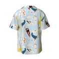thumbnail image 6 of Lsque Japanese Carps print Men's Cuban Collar Short Sleeve Shirt Summer Beachwear Casual Button Down Fashionable Vacation Leisure Shirt-4X-Large, 6 of 7