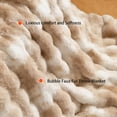 thumbnail image 6 of Jingle bears Tie-Dye Brown Throw Blanket Faux Fur Throw for Couch Fuzzy Soft Plush Thick Bubble Blanket for Bed Living Room 60x80 Inches Queen Blanket, 6 of 6
