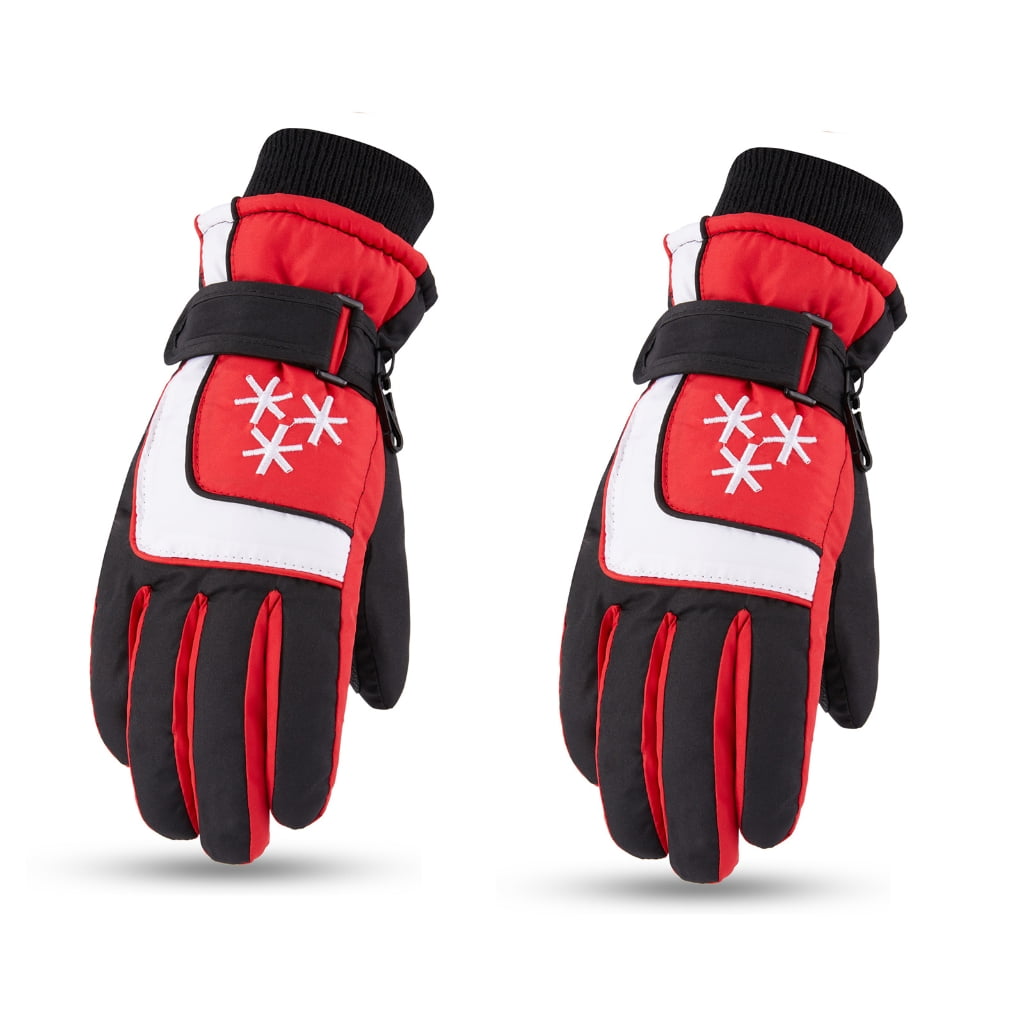 915Y Kids Ski Gloves Winter Cycling Gloves Waterproof Hand Warmer