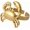 Gold, variant on Unisex's Stainless Steel Personalized Ocean Style Shell Styling Trend Ring Silver Large Adjustable Opening