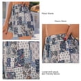 thumbnail image 4 of Pantalones cortos de pierna ancha, pantalones cortos de pierna ancha con estampado floral Pantalones cortos con estampado floral Pantalones cortos con cintura elástica Rendimiento comprobado, 4 of 5