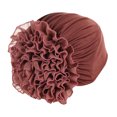 thumbnail image 2 of PEIXUN Casquette Décontractée Unie Fleurs pour Femmes Turban Musulman, 2 of 4