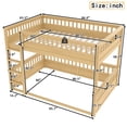 thumbnail image 6 of Bellemave Queen over Queen Bunk Bed, Wood Bunk Bed Frame with 21.7" High Guardrail, Converts to 2 Individual Beds, Space Saving Floor Bunk Beds Design for Teen Adults,Natural, 6 of 8