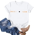 thumbnail image 4 of Womens Tops Short Sleeve Summer Tops For Women Casual Solar Print Round Neck Womens T Shirts, 4 of 5