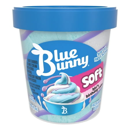 Blue Bunny Soft Blu's Birthday Cake Frozen Dessert, 16 fl oz Pint