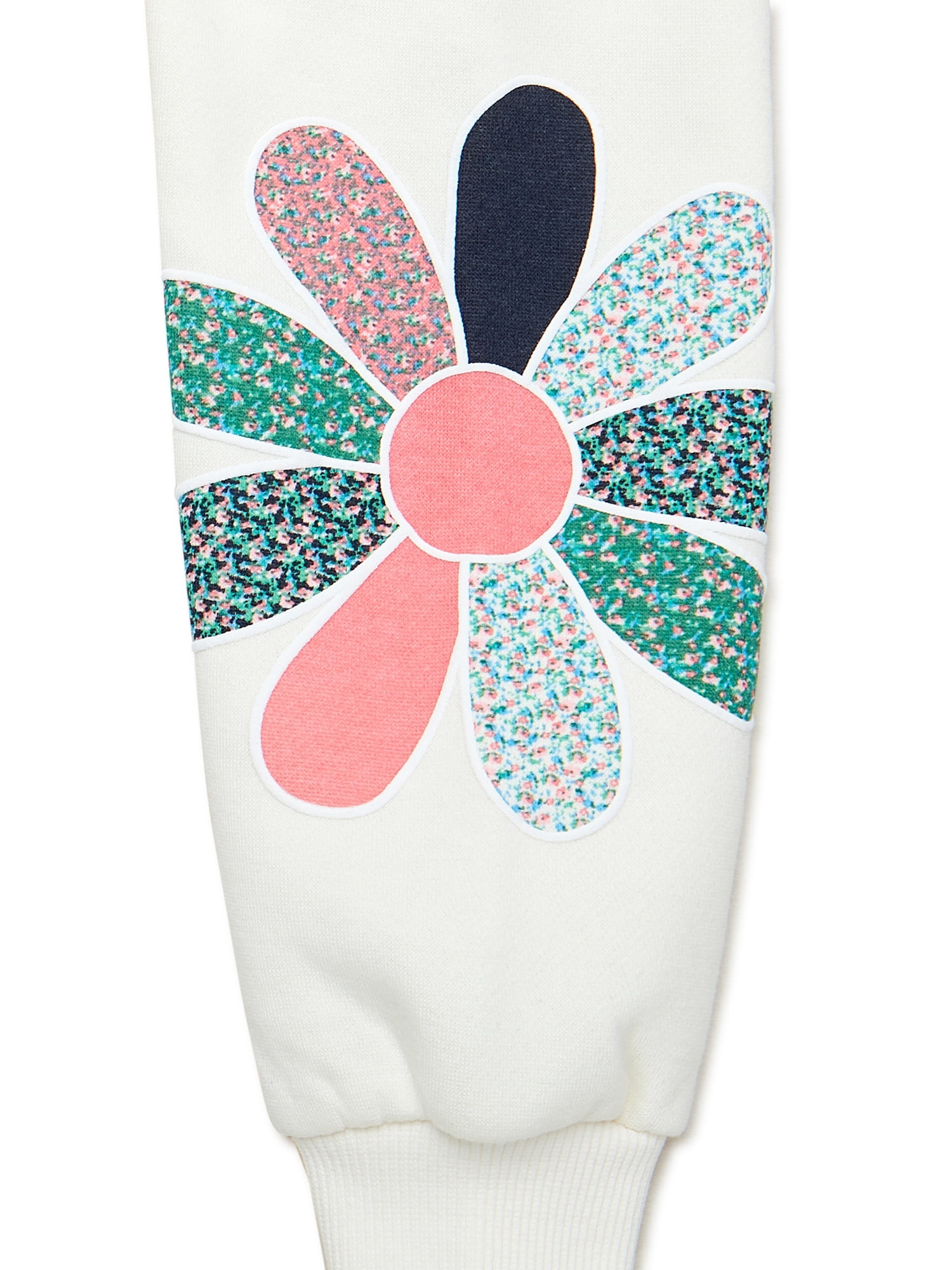 Nik and Leksi Girls Flower Patched Sweatshirt, Sizes 4-16