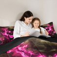 thumbnail image 4 of Castle Fairy Gothic Octopus Falme Skull King Size Comforter Sets 3pcs,Happy Halloween Comforters King Size,Magenta Blacks,1 Comforter and 2 Pillowcases,Black Reversible, 4 of 6