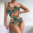 thumbnail image 2 of Aayomet Maillots de Bain pour Femmes une Pièce Torsadée devant Maillots de Bain Contrôle du Ventre Maillot de Bain Rétro Inspiré Monokini, Orange G, 2 of 4