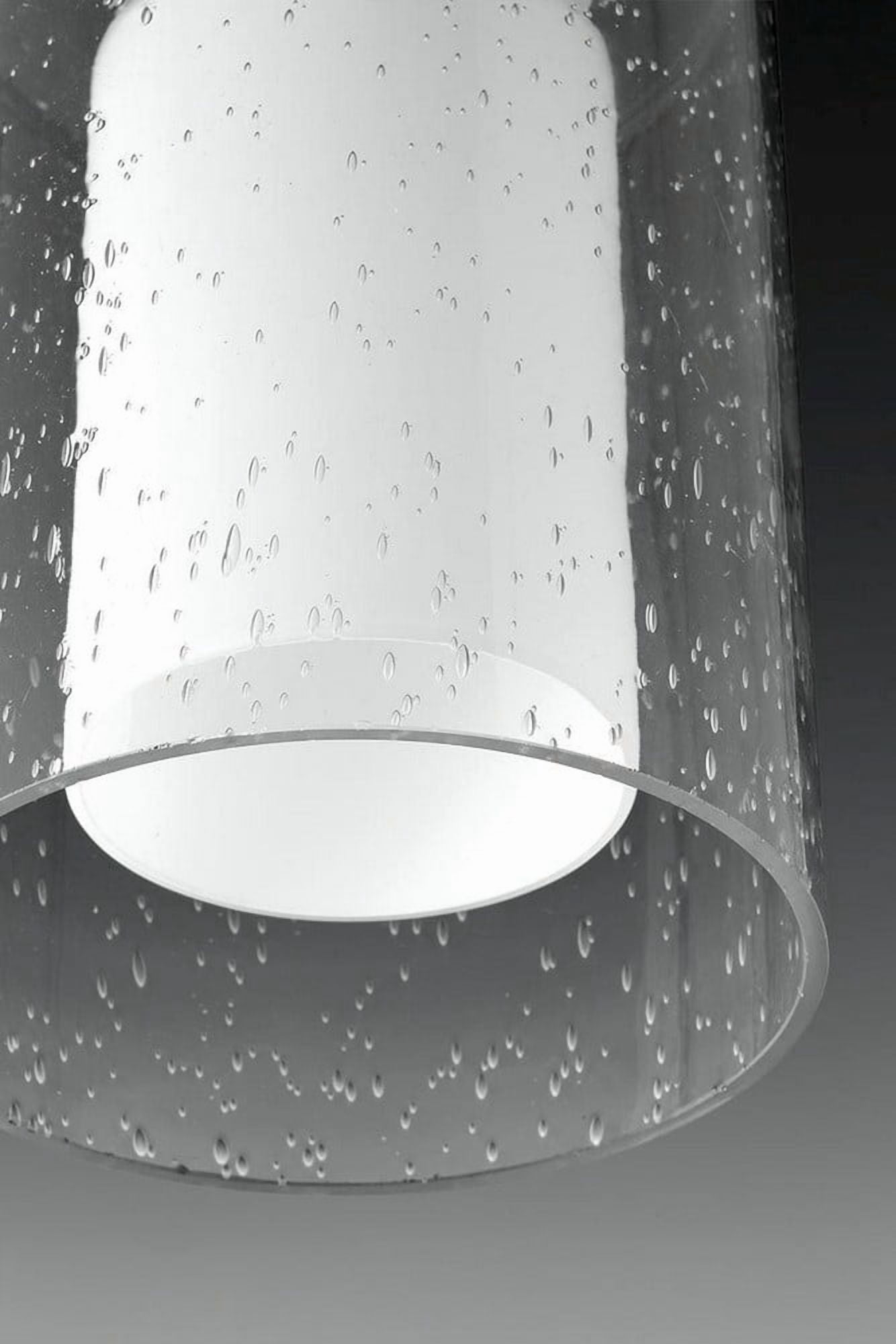 Progress Lighting P500018-143 Double Glass Mini Pendant Light, Graphite