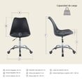 thumbnail image 3 of Silla de Oficina Elly Decor Cherry Negra Giratoria con Ruedas Ajustable 360°, 3 of 6