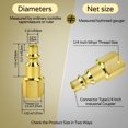 thumbnail image 2 of 1/4 Inch Air Hose Fittings Kit - 4 Pcs Female Thread Quick Connect Adapter for Air Tool and Compressor, Npt Female Plug, 2 of 7