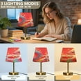 thumbnail image 3 of Modern Minimalist Cone Desk Lamp Antique Bronze Base & Linen Shade Bedside Table Lamp for Bedroom Living Room, Office, Dorm Cute Snake Medium, 3 of 8