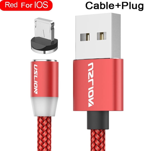 Cable USB magnético LED USLION, carga rápida, USB tipo C, Cable de teléfono, cargador magnético, carga de datos, Micro USB para iPhone 14 para Xiaomi Tan Jianjun unisex
