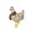 15.55 × 9.45'', variant on 2 Pieces Light-Up Chicken with Scarf,Yard Signs with Stakes Chicken Ornaments Lights LED for Xmas Gifts Garden Courtyard Lawn