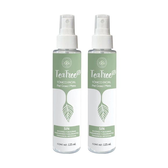 Pack Tónicos Faciales Árbora Verde con Tea Tree Enriquecidos con Manzanilla y Aloe Vera para Piel Gr
