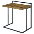 thumbnail image 3 of Dani Rectangular C-Shaped Sofa Side Table Rustic Nutmeg, 3 of 8