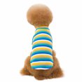 thumbnail image 2 of Flmtop Chemise pour Animaux Col Rond Tissu Tricoté Ajusté Pull Rayé pour Chien Intérieur Vert, 2 of 9