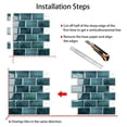 thumbnail image 3 of Peel and Stick Backsplash - 10 Sheets of 12"×12" - 3D Adhesive Peel and Stick Tile Backsplash for Kitchen, Bathroom, Wall Tile, Dark Blue, 3 of 13