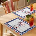 thumbnail image 4 of Independence Day Placemats Set of 12, America Gonme Rustic Wood Plaid Non-Slip Place Mats Washable Table Mats for Kitchen Dining Table Decorations Indoor/Outdoor, 4 of 9