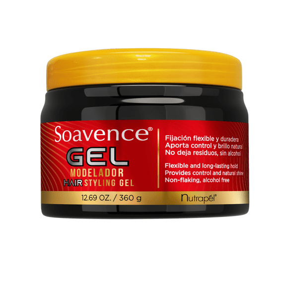 Nutrapel SOAVENCE Sculping Gel 12.69 oz. STRONG HOLD, Alcohol-Free - No white residues - Ultra-Shine
