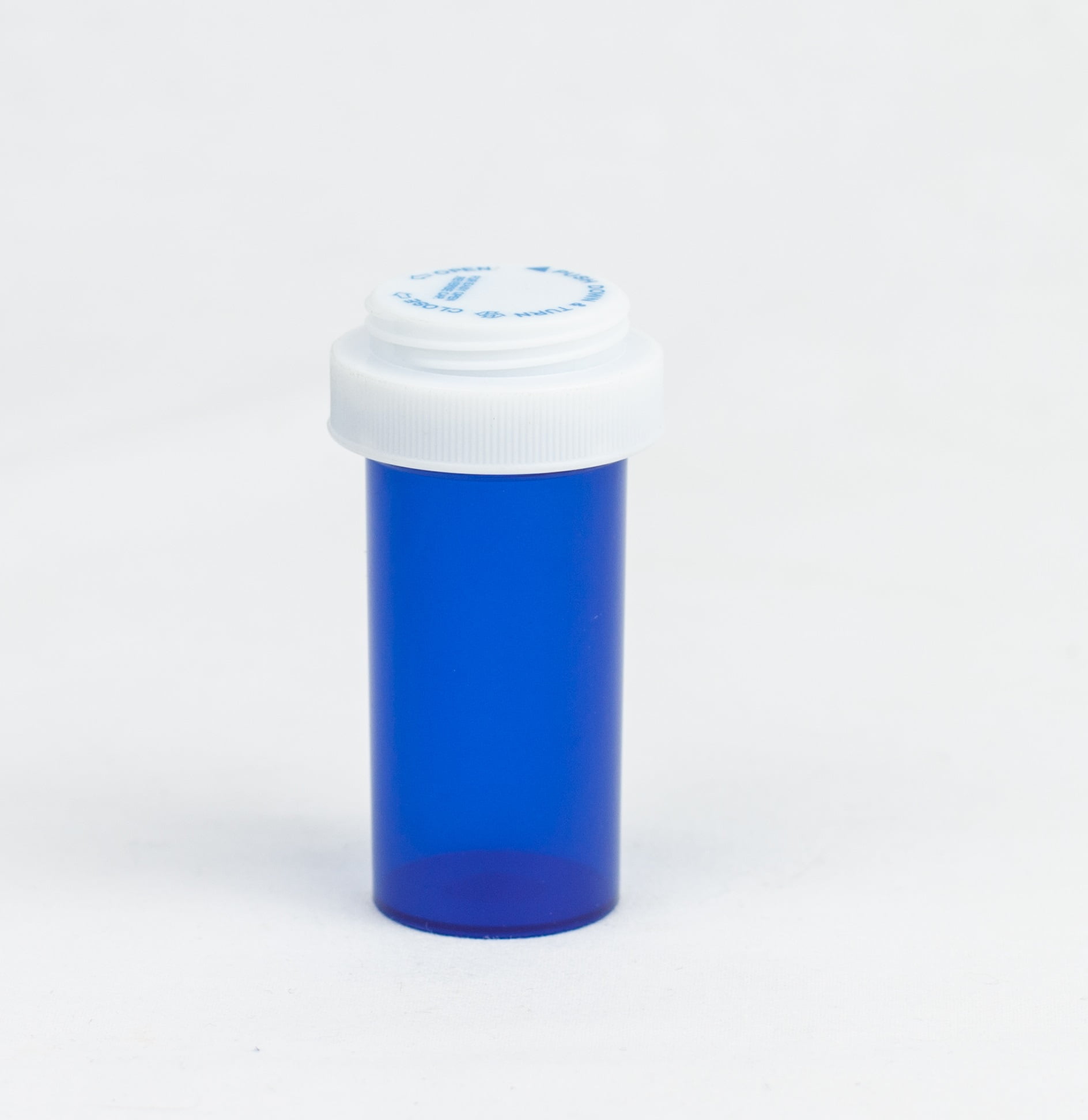 Plastic Prescription Rx Vials/bottles 25 Pack with Reversible Caps 8 Dram Size 