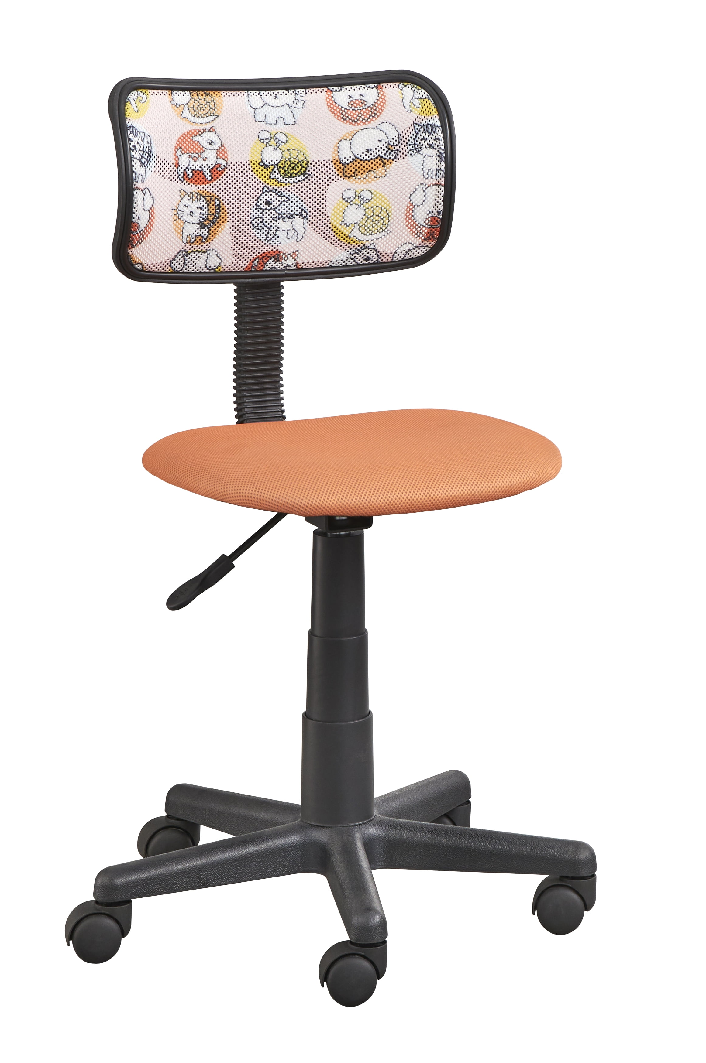 TMS Focus Kids Task Chair with Adjustable Height & Swivel, Orange