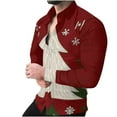 thumbnail image 2 of Awdenio Men's Shirts Funky Beach Printed Christmas Shirt Casual Button Down Long Sleeve Floral Shirts Tops, 2 of 8