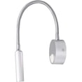 thumbnail image 1 of 3W LED Wall Mount Directional Spotlight Bedside Reading Picture Light On/Off Button Focus Picture Lighting Adjustable Flexible Goose Neck Silver Pure White, 1 of 6