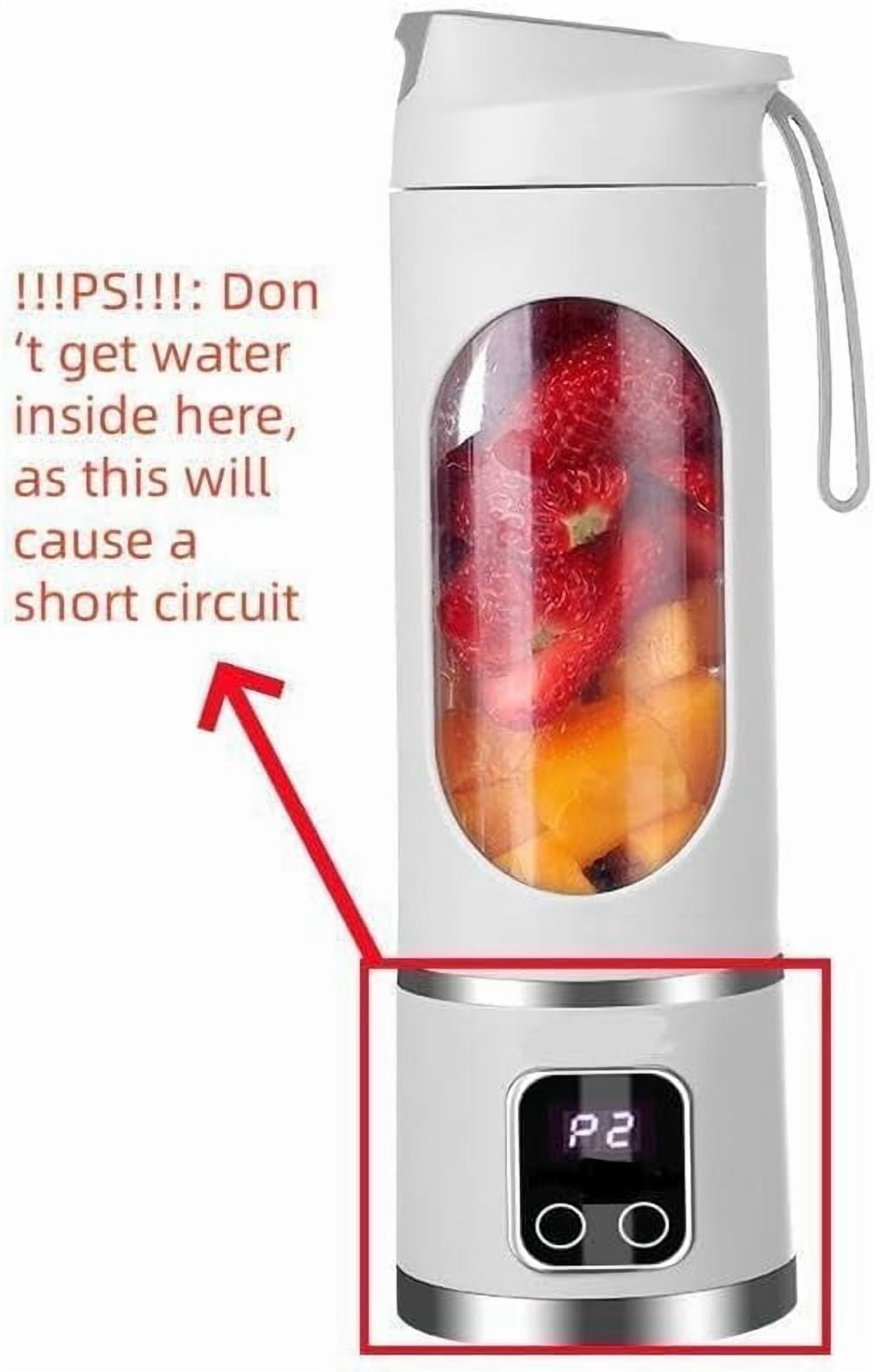 15oz Portable Personal Size Blender, Cordless Mini Blender for Shakes & Smoothies, USB-C Rechargeable, BPA Free Travel Juicer, Powerful Blending Suit in Office/Home/Gym(wwx)