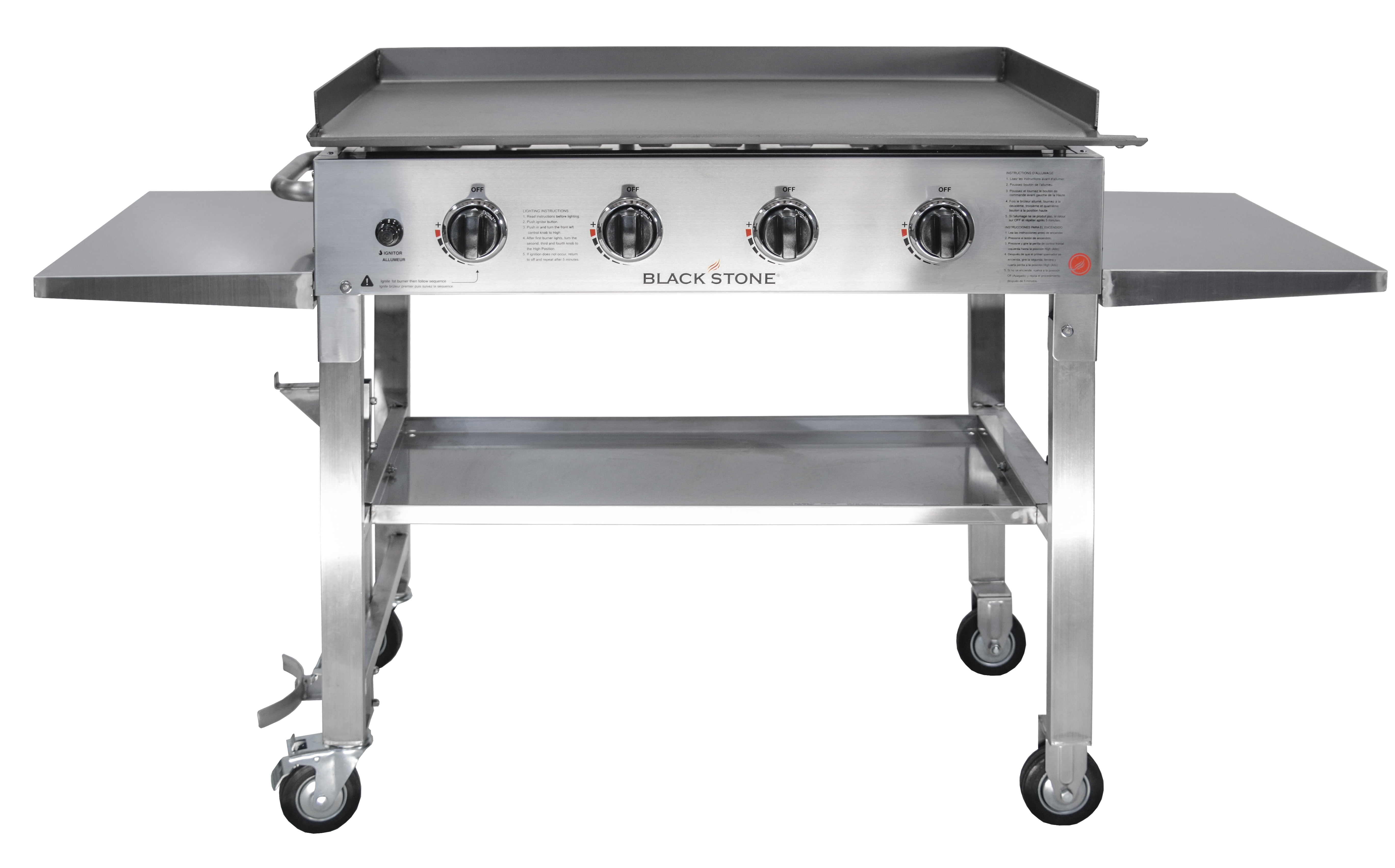 Blackstone 36" Stainless-Steel Griddle Cooking Station - Walmart.com Blackstone Griddle Stainless Steel Top