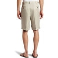 thumbnail image 2 of Men's Cool 18 Gabardine Hidden Expandable Waist Pleat Front Short,String,32, 2 of 3