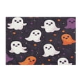 thumbnail image 7 of Yayeee Bath Rug for Bathroom Floor Non Slip Rectangle Fluffy Soft Absorbent Mat, 16"x24", White Halloween Ghosts, 7 of 7
