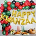 thumbnail image 4 of Happy Kwanzaa Day Balloon Garland Kit Decorations for African Heritage Holiday Party Supplies - 70pcs Latex Balloons with HAPPY KAWANZAA Banner, 4 of 6