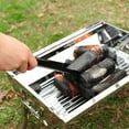 thumbnail image 6 of 4-Piece BBQ Tongs Set for Camping, Outdoor Cooking and Grilling, Iron Barbecue Tools for Campfire and Backyard Barbecue, 6 of 6