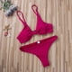 thumbnail image 3 of Conjunto de traje de baño acolchado con realce para mujer, traje de baño sólido con botones sexys Fridja  nalpqowj14716, 3 of 5