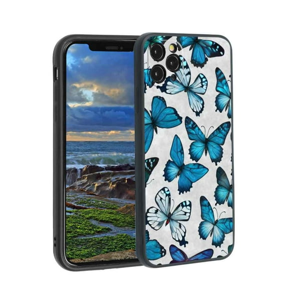 Compatible with iPhone 11 Pro Phone Case, Butterflies 67 Case Men Women, Flexible Silicone Shockproof Case for iPhone 11 Pro