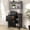 Black, variant on Black Vertical Filing Cabinet with Book Shelves, Lock & Charging Station, Printer Stand