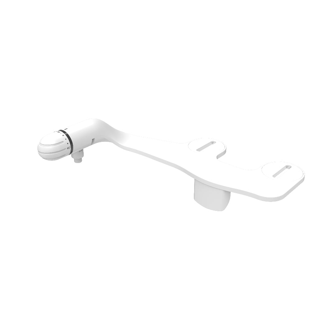 Mainstays  Dual Nozzles Bidet Attachments with Self Cleanig Daisy White, Slim Size
